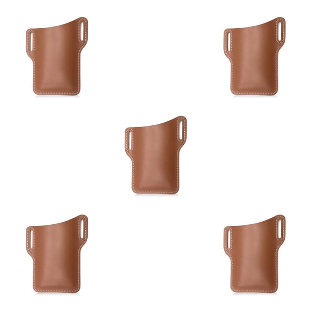 Cinturón de cintura Sonducket para hombre bolsa de almacenamiento teléfono móvil Marrón 5Conjunto