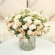 thumbnail image 4 of Claveles artificiales, pequeñas flores de seda para decoración de interiores, ramos artificiales para el hogar, decoración de cocina, boda, fiesta, el mejor regalo para mamá, oro rosa., 4 of 6