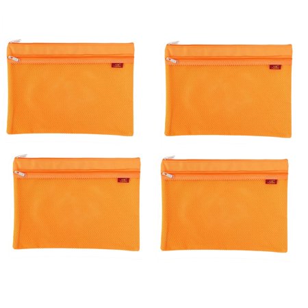 BE-TOOL A4 Mesh Zippered Document Wallets File Storage Folder Oxford Cloth Envelopes Folders Bag for School Office Supplies Orange 4Pcs BE-TOOL A4 Mesh Zippered Document Wallets File Storage Folder Oxford Cloth Envelopes Folders Bag for School Office Supplies Orange 4Pcs