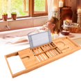 thumbnail image 3 of Bath Tray, Waterproof Retractable Bathtub Holder Bamboo Durable  For Hotel For Bathroom, 3 of 8