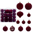 thumbnail image 1 of Billuyoard 48 piezas, adornos navideños, formas navideñas con imán de panal, fáciles de hacer para fiestas, adornos colgantes, Decoración del hogar 48 piezas 468 (rojo), 1 of 6