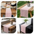 thumbnail image 6 of Table Runner Pink Morocco Table Runners Ombre Geometric Lines Pattern Cotton Linen Dresser Scarf Kitchen Dining Table Decor for Home Dinner Party Decor 13x36 Inch, 6 of 9