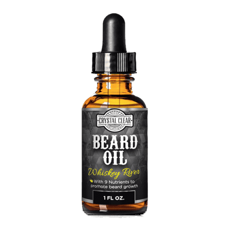 CCS Beard Oil Growth for Men, Leave-In Conditioner Softener for Dry and Sensitive Facial Hair, Whiskey River Scented 1 fl.