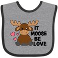thumbnail image 3 of Inktastic It Moose Be Love with Cute Moose Boys or Girls Baby Bib, 3 of 4