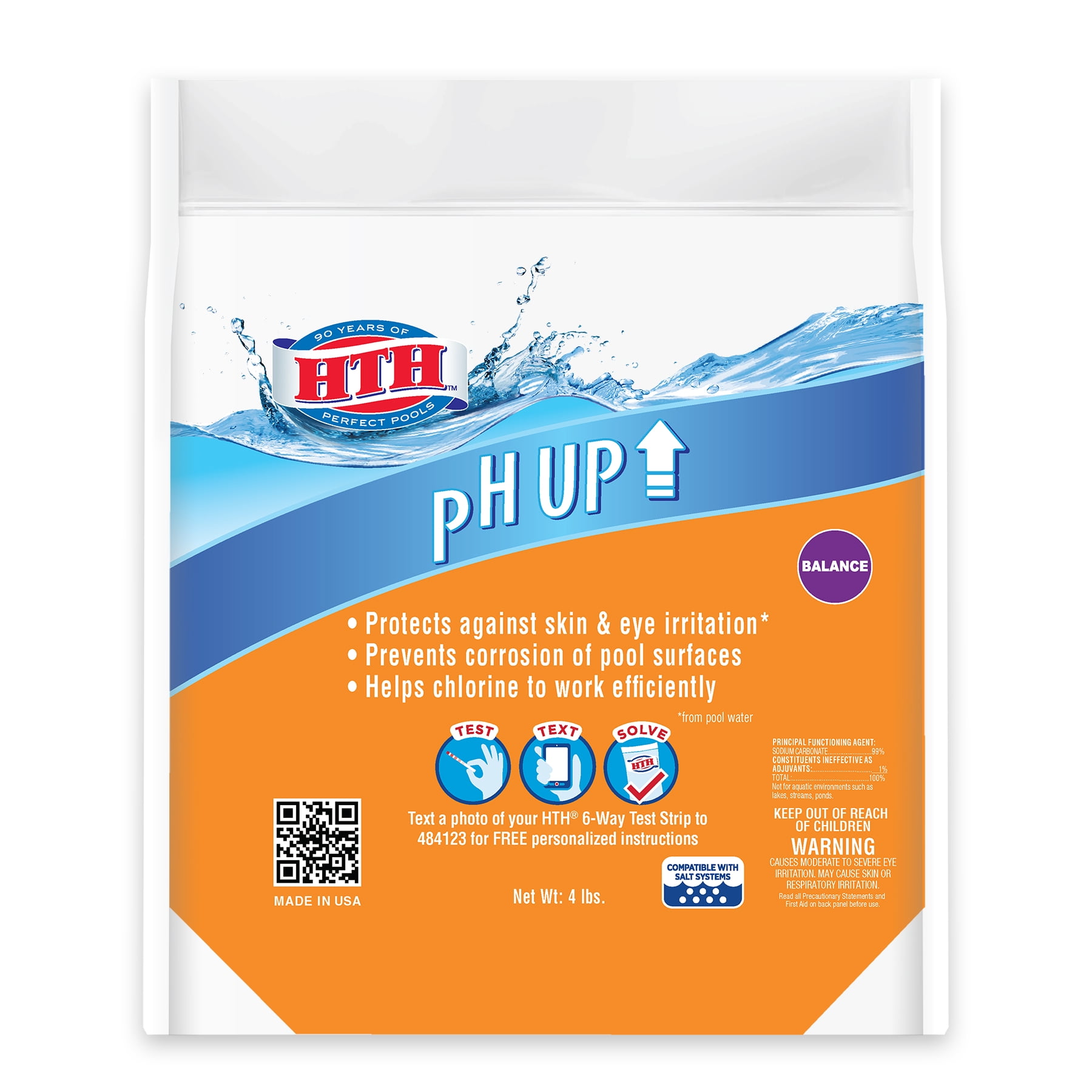hth pH Up Balancer for Swimming Pools, 4lbs