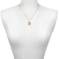 thumbnail image 2 of Delight Jewelry Rose Gold-tone Crystal Initial - R - Gold-tone Class of 2026 Delicate Bar Necklace, 18.75", 2 of 4