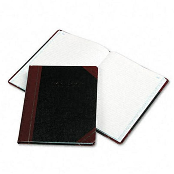 Boorum & amp; Pease G21-150-R Journal de Bord - Règle d'Enregistrement - Couverture Noir / Rouge - 150 Pages - 10 3/8 x 8 1/8