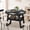 Black, variant on Advwin 43"-59" Extendable Round Dining Table for 4-8 People, Expandable Oval Kitchen Table with Pull-Out Storage Shelf & Metal Frame for Small Spaces, Apartment, Kitchen, Living Room, Black