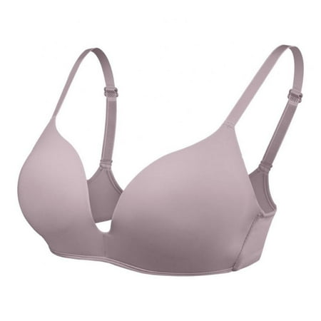 

Xmarks Seamless Wirefree Bra for Women Support Push Up Small Breasted Bra Comfortable Comfort Bralettes No Underwire Gray 34/75AB