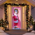 thumbnail image 5 of ‌Christmas Door Cover - Santa Claus & Tree Holiday Decor,Waterproof,Reusable,Christmas Party Decorations,Holiday Home Decor,Festive Wall Decor,35x71in‌‌, 5 of 9