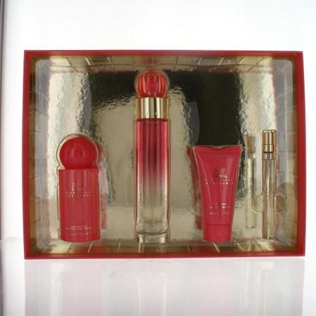 360 Piece Set - 360 Coral By Perry Ellis 4 Piece Gift Set - 3.4 Oz Eau De Parfum Spray, 4.0 Oz Body Mist Spray, 2.0 Oz Hand Cream, 0.25