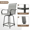thumbnail image 5 of MRUAKA Outdoor Swivel Bar Stool Collection Kids High Back Weather-Resistant - Set of 2, Light Gray, 5 of 7
