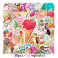 thumbnail image 1 of 50 hojas de pegatinas de grafiti de dibujos animados de helado personalizadas, pegatinas decorativas para cuadernos, maletas y scooters, pegatinas de bricolaje, 1 of 5