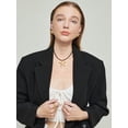 thumbnail image 4 of Collar ENSKEFEN Estrella de Mar Dorada Mate con Cadena de Goma Negra, 4 of 7