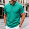 thumbnail image 2 of Zshosam Polo T Shirts for Men Mens Breathable Polo Shirts Short Sleeve Lightweight Knit Texture Golf Shirts Knitwear Size XXXL,(Green XXXL), 2 of 9