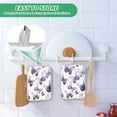 thumbnail image 6 of 2 Pack Pot Holders for Kitchen Heat Resistant Hot Pads Sets for Cooking Baking Lavender-colored Butterfly Pattern, 6 of 7