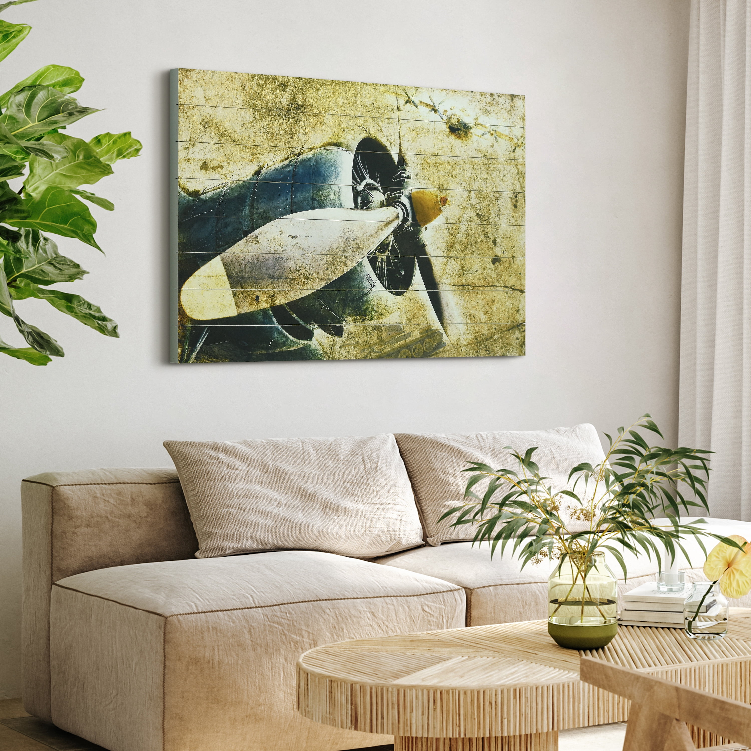 Empire Art Direct Corsair Wall Art Fine Art Giclee Printed On Solid Fir Wood Planks
