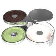 Chrome Look Glass Rimmer Margarita Salter with 3 Compartments
