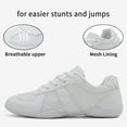 thumbnail image 4 of GlideMoves White Cheer Shoes Girls Jump Tumbling Women Exercise Aerobic Fitness Dance Training Youth School Student Team Athletic Competition Women 7.5, 4 of 7