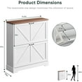 thumbnail image 4 of Semiocthome Shoe Storage Cabinet Entryway Shoe Organizer with 2 Flip Drawers for 16 Pairs, White, 4 of 9