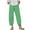 Green, variant on WIZUTIZ Work Pants Women Oversized Leisure Baggy Wide Leg Palazzo Pants Elastic Stretch High Rise Full Length Summer Pants Solid Asymmetrical Cropped Summer Pants for Ladies Fitness Vacation Blue