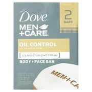 Dove Men+Care Oil Control Body and Face Bar, 4 oz, 2 Bar