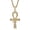 Ankh Cross Gold, variant on Gothic Iced Out Diamond Jesus Cross Necklace with 20" Stainless Steel Rope Chain, 14K Gold Plated Pendant Religious Faith Cross accessories Gifts, Underground Hip-Hop accessories for Men Women