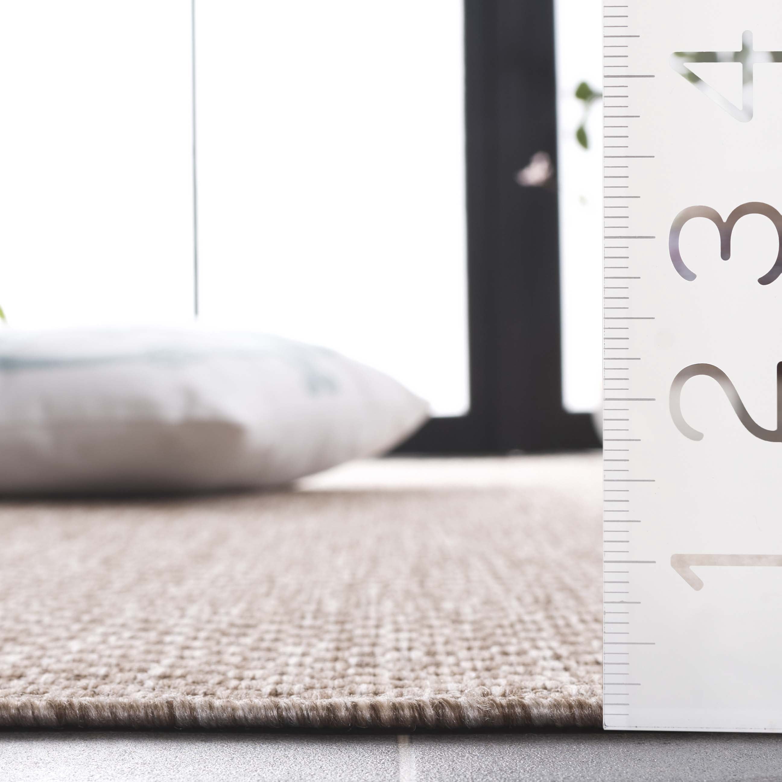 SAFAVIEH Beach House Lincoln Solid Indoor/Outdoor Area Rug, Beige, 5'3" x 7'6"