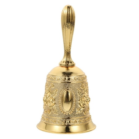

Hand Bell 1Pc European Relief Art Hand Bell Restaurant Counter Pass-through Bell (Golden)