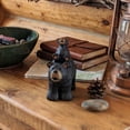 thumbnail image 4 of Resin Black Bear with Cub Riding on Back Figurine, Heartwarming Rustic Cabin Tabletop Decor, Woodland Animal Sculpture for Shelf and Desk, Wildlife Nursery Accessory and Mother’s Day Bear Gift, 4 of 9