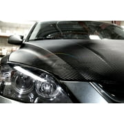 EZAUTOWRAP 3D Carbon Fiber Textured Black Shiny Car Vinyl Wrap Sticker Decal Film Sheet Decoration