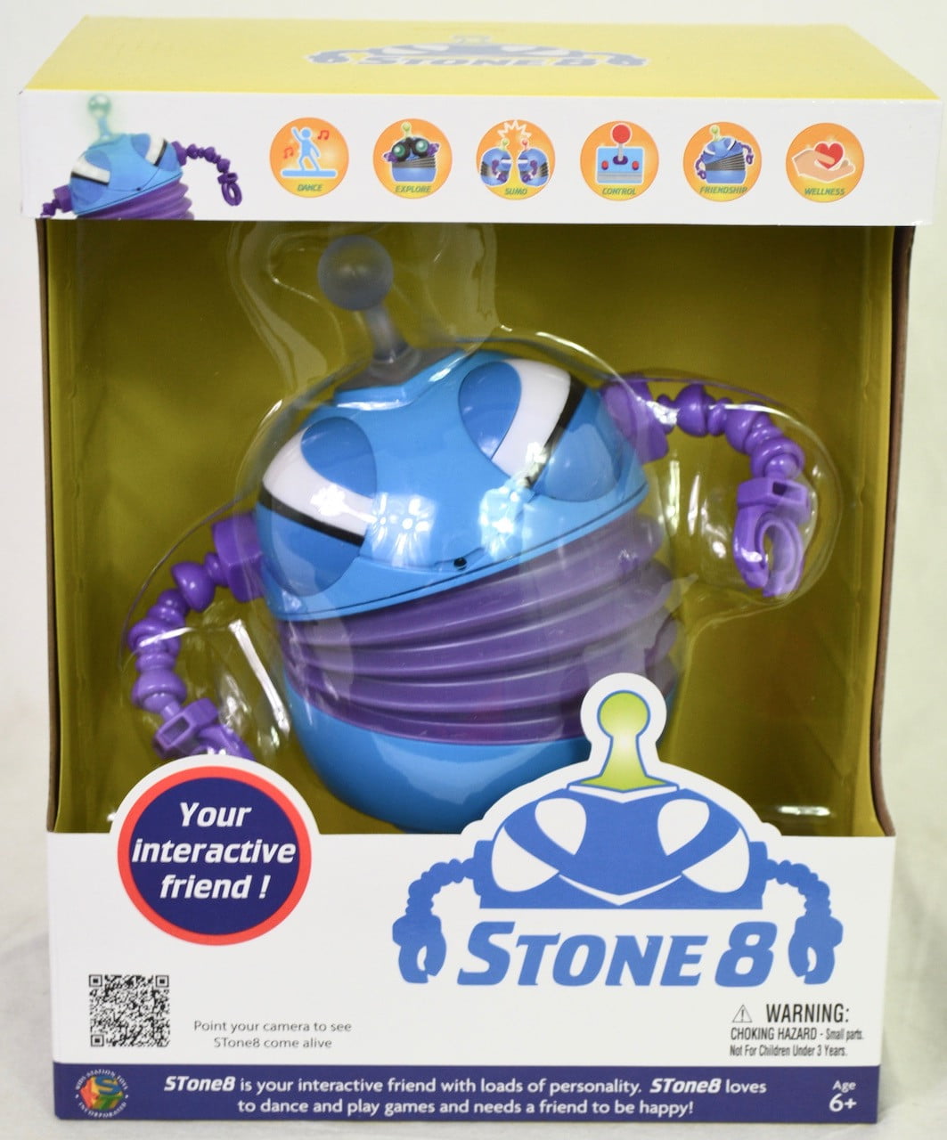 Blue Kid's Interactive Toy Robot Play Games Works with App New Stone 8 Robot 
