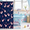 thumbnail image 3 of Manfei Cute Amphibian Axolotl Shower Curtain 72Wx78L,Kawaii Ocean Animal Bath Curtain, 3 of 5