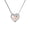 White Gold / Rose Gold, variant on Susan 18k White Gold Plated Women's Necklace with Rose Gold Heart, Swarovski Crystals