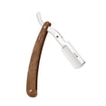 thumbnail image 4 of Graflsoa Classic Folding Manual Razor for Men - Stainless Steel Shaving Tool with Wood Texture Handle, Silver (Blade Not Included), 4 of 6