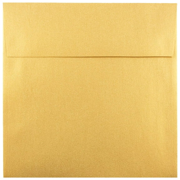 JAM Paper 6 x 6 Square Envelopes, Gold Metallic, 250/Pack
