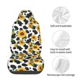 thumbnail image 4 of Wukai Cute Cow Print Sunflower A Full Set Car Seat Covers with Soft Padding Universal Auto Front Seats Protector and Cushion Mat, 4 of 5