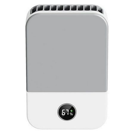 

USB outdoor mini digital display hanging neck fan desktop silent small fan