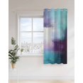 thumbnail image 4 of Purple Teal Thermal Insulated Blackout Curtains for Bedroom 84 Length Mottled Graffiti Color Block Abstract Geometric Room Darkening Curtain 1 Panel Grommet Window Curtain Drape for Living Room, 4 of 7