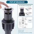 thumbnail image 2 of Wowow 4 in. Centerset Double Handle High Arc Bathroom Sink Faucet with Pop Up Drain in Brushed Nickel, 2 of 8