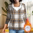 thumbnail image 2 of hoksml Women's Polka Dot Full Zip Hooded Jacket Drawstring Long Sleeve Pocket Casual Travel Outerwear, 2 of 7
