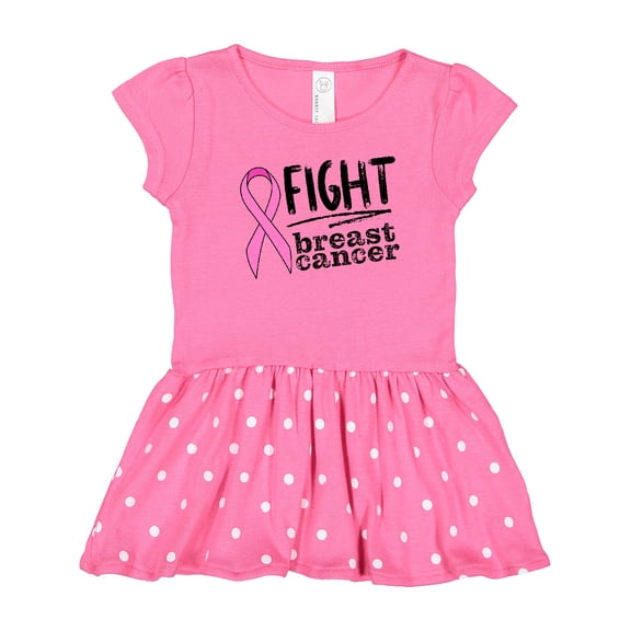 Inktastic Fight Breast Cancer Pink Ribbon Girls Toddler Dress