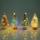 thumbnail image 2 of Juego de 4 mini decoraciones de árbol de Navidad de aguja de pino con energía de batería, 2 of 5