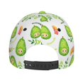 thumbnail image 6 of Fotbe Kawaii Avocado Baseball Cap, Kawaii Avocado Print Dad Hat,Outdoor Hat,Adjustable Sports Cap, Perfect For Activities, 6 of 9