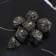 thumbnail image 3 of 7Pcs Hollow Metal DND Dice Set with Carry Case for D&D PRG Math Teaching, 3 of 9