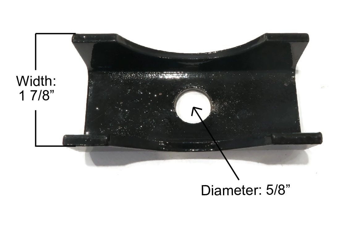 The ROP Shop Trailer Axle Spring Seat Perch 3" Round Tube 5200, 6000