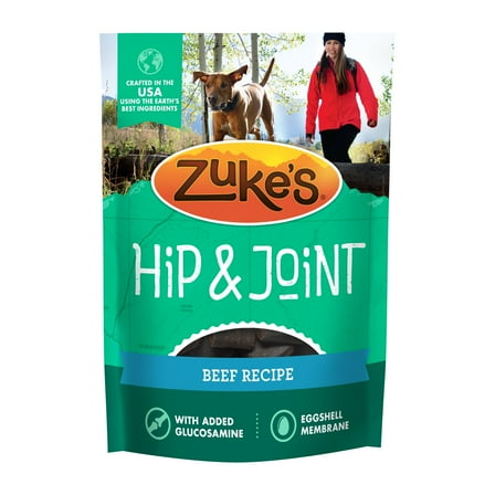 Zuke’s Hip And Joint Dog Treats, Soft And Chewy Natural Bag Of Treats With Hip And Joint Support, Beef Recipe