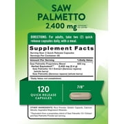 Saw Palmetto Extract | 2400 mg | 120 Capsules | Gluten Free | by Natures Truth