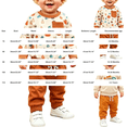 thumbnail image 2 of Ruyang Toddler Halloween Outfit Boy Girl Pumpkin Patch Pocket Crew Neck Sweatshirt Joggers Set Halloween Fall Baby Clothes, 2 of 4