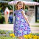 thumbnail image 5 of Fotbe Blue Skull Daisy Vestido de Dormir para Niñas de 3 a 10 Años, Mangas Cortas, Estilo Princesa, Pijama Camisón con Mangas Voladas-XX-Large, 5 of 6